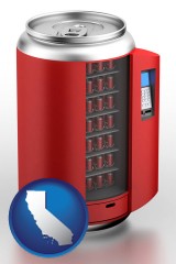 california a stylized vending machine
