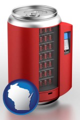 wisconsin a stylized vending machine