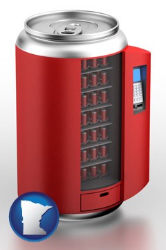 a stylized vending machine - with Minnesota icon