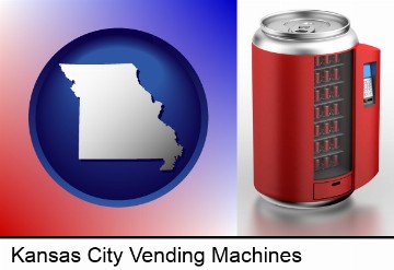 a stylized vending machine in Kansas City, MO