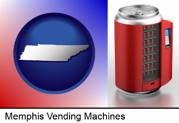 a stylized vending machine in Memphis, TN